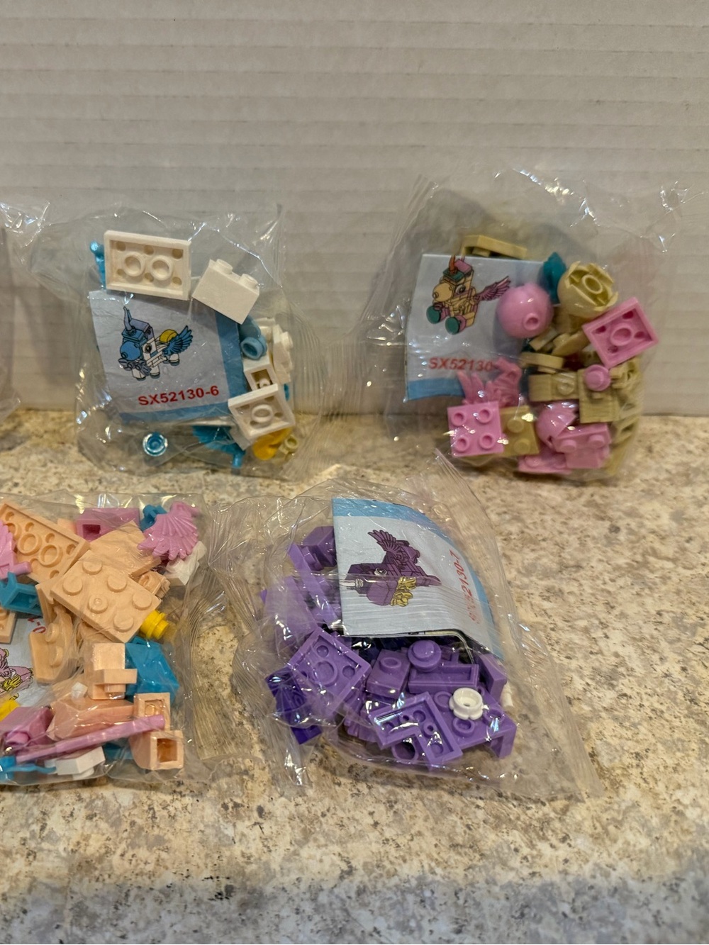 Mini Pastel Building Block Pack - Pink, Purple, Blue, Cream